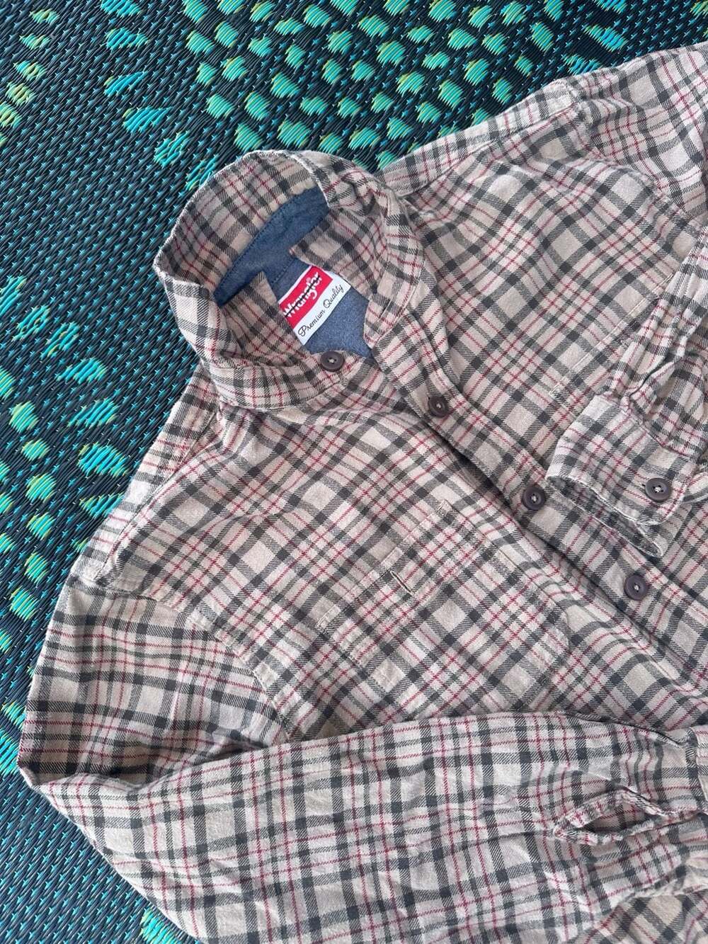 Wrangler Plaid Flannel Shirt Size M